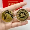 Moneda Conmemorativa Año del Caballo 2026 Moneda de Oro Sólido de la Suerte Caja de Regalo Linda del Zodiaco Año Nuevo Regalo Pequeño Conmemorativo de Año Nuevo