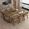 Mesa de Jantar do Mesmo Estilo, Mesa de Madeira Maciça, Escrivaninha para Uso Doméstico, Conjunto de Mesa e Cadeiras de Jantar em Madeira de Freixo