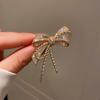 Broche de Lazo Dorado, Femenino, Simple y Versátil, Pin Antiexposición, Insignia para Traje, Colgante, Accesorios