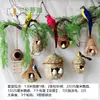 Casa de Pájaro Tejida Creativa para Mascotas Colgante Nido de Pájaro de Hierba Tejida Hecho a Mano Arreglo de Entorno para Jardín de Infancia Adorno Colgante Aéreo Balcón Pastoral