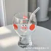 Taza de Leche de Vidrio de Celebridad de Internet de Aspecto Elegante, Taza para Beber Jugo de Bebida Fría de Oso Lindo para Mujer, Taza de Cerveza para el Hogar