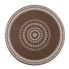 Nuevo Estilo Bohemio Lino Imitación Seda Estampada Estilo Ins Redondo Aislante Térmico Salvamanteles Posavasos Base para Taza de Té Vajilla Mantel de Mesa