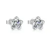 Pendientes de Flor de Plata de Ley 925 Estilo Nuevo Europeo y Americano de Andy Wen con Diseño Único, Estilo Minimalista, Modernos y Versátiles