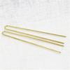 2*130mm Cobre Fundido Doble Horquilla en Forma de U Recta DIY Estilo Antiguo Materiales para Accesorios para el Cabello