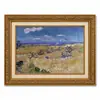 Pintura al Óleo Estilo Jardín de Olivos Campo de Van Gogh con Marco Dorado Vintage Sala de Estar Entrada Arte de Pared con Marco Pintura Decorativa Decoración de Pared para Casa de Huéspedes