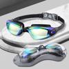 Gafas de Natación Impermeables y Anti-Vaho Gafas de Natación de Alta Definición Gafas de Natación para Adulto Gafas de Natación Electrochapadas Más Vendidas Entrenamiento de Natación Logotipo Impreso Personalizado