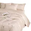 Conjunto de Quatro Peças Bordado com Aplicação em Algodão Puro Estilo Levemente Luxuoso Algodão de Fibra Longa de Xinjiang Capa de Edredom Desenho Animado Fofo Lençol de Cama Conjunto de Três Peças para Uma Pessoa