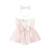 Ropa de Bebé Transfronteriza, Mameluco de Verano para Bebé Niña, Elegante Vestido de Princesa para Bebé de un Mes Cien Días, Vestido de Verano