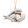 Decoração de Natal pingente de cachorro pingente de anjo novo criativo acessórios para decoração de árvore de Natal adereços