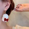 Pendientes Festivos Rojos de Año Nuevo para Mujer Pendientes de Temperamento de Alta Gama Nuevos Pendientes Calientes de Otoño e Invierno Pendientes de Boda de Año Nuevo
