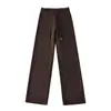 Pantalones Deportivos de Yoga Ajustados Gruesos para Mujer Otoño/Invierno 2025 Cintura Alta Cintura Ancha Pierna Recta Ancha Pantalones Casuales