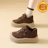 Zapatos de Caña Alta Lindos y Originales para Mujer, Nuevo Estilo Otoño e Invierno 2026, Forro de Felpa, Moda Retro, Versátiles Zapatos Casuales de Plataforma con Suela Gruesa