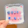 Lindas y suaves pegatinas de uñas de dibujos animados de frutas para niños, manualidades interactivas para padres e hijos, esmalte de uñas no pegajoso, versátiles para uso en casa y al aire libre