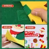 Decoração de Natal DIY Enfeites Pendurados Feltro Não Tecido Árvore de Natal Nova Árvore de Natal de Feltro Brinquedos Educativos Artesanais para Crianças
