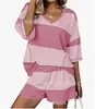 2026 Verano Nuevo Amazon Europeo y Americano Tk Traje de Dos Piezas Casual de Moda para Mujer con Cuello Redondo y Mangas Cortas