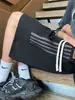 Pantalones Cortos Deportivos Rayados Estilo Americano para Hombre Verano High-street Cachorros Guapos Pantalones Rectos de Color Contrastante Vibe Marca Trendy Pantalones Versátiles