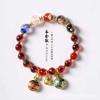 Pulsera de ágata corazón de azúcar transferencia de fortuna pulsera de medio azúcar templo con Wenchuang joyería suministro puesto de lugar escénico al por mayor