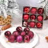 Nuevos Colgantes para Ventana de Bolas de Navidad Pintadas Regalos Festivos Bolas para Colgar en el Árbol de Navidad Bola Electroplateada Multicolor Transfronteriza Caja de Regalo