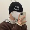 Estilo Popular Transfronterizo, Sombrero de Lana de Color Puro Simple para Otoño e Invierno Shien Temu para Hombres y Mujeres Hip-Hop Bordado Divertido Sombrero de Punto
