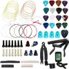 Amazon trajes de accesorios para guitarra transfronterizos, juegos de fundas para dedos de cuerdas, púas de guitarra, almohadilla para uñas de cuerdas, cambiador de cuerdas tres en uno