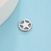 Acero inoxidable chapado en oro de 18 quilates simple brillante geométrico collar pulsera aretes colgante pequeño anillo colgante estrella sólida de cinco puntas