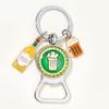 Abrebotellas Llavero Vidrio Oktoberfest Abrebotellas Portátil Llavero Accesorio Abre Tapa de Cerveza Aleación de Zinc