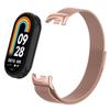 Adequado para Pulseira Magnética Lan de Aço Inoxidável Milanesa de Substituição para Xiaomi Mi Band 10/9/8m Pulseira de Malha de Metal