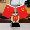 Decoración de escritorio de oficina Bandera Nacional Bandera de fiesta Decoración portaplumas Bandera roja pequeña de cinco estrellas Bandera de mesa Enviar a estudiantes a la escuela Inspirador