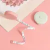 Linda mini cinta métrica nórdica simple portátil de cuero suave cinta métrica para medir busto, cadera, cintura, regla para ropa, regla para medir altura