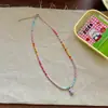 Colar de Joias Fofo da Kuromi para Crianças Menina Brinquedos Coloridos de Contas Joias com Pingente Doce Acessórios Estilo Coreano