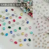 Rhinestones para decoración de uñas de circón ovalado 3*4, rhinestones K9 irregulares de fondo plano, modernos y deslumbrantes, al por mayor para accesorios de decoración de uñas DIY
