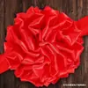 Corte de listón bola de flor roja grande entrega de coche nuevo boda seda flor roja grande pequeña hortensia gasa roja set ceremonia de apertura