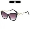 Novos Óculos de Sol Femininos Moda Cat-Eye Haste em Formato de Cobra Óculos de Sol Tendência Europeus e Americanos Proteção Solar Óculos de Sol