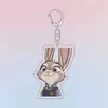 Mercancía de Zootopia Judy Nictom Lindo Llavero de Mochila de Acrílico Colgante de Regalo para Pareja