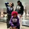 En Stock 2026 Nuevo Sudadera con Cremallera y Estampado de Letras de Espuma Estilo Callejero Hip-Hop Europeo y Americano para Adolescentes Ropa Casual