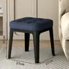 Taburete Cuadrado Suave Acolchado para Uso en Casa, Adecuado para Sala de Estar y Mesa de Comedor, Engrosado, Simple y Lujoso, Taburete Bajo Apilable, Envío Gratis y Dropshipping Disponibles