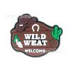 Western Denim Palha PET Espiral Palha Desenho Animado Festa Palha Fivela Patch Grau Alimentício Cor Cotovelo