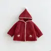 Chaqueta de algodón bordada con conejito para niñas, nueva colección de invierno 2026, linda prenda exterior acolchada para bebés, chaqueta de algodón para niños, zdw6633
