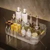 Caja de Almacenamiento Rectangular con Cajón y Divisores Integrados para Cosméticos, Artículos Pequeños, Organizador de Labiales, Almacenamiento de Baño, Lujo Ligero