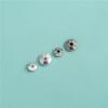 Plata Esterlina S925 Plata Tailandesa Espaciador Facetado Espaciador Redondo Cuentas Espaciadoras DIY Pulsera de Cuerda Trenzada con Cuentas Collar Accesorios de Cuentas Sueltas