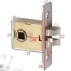 Lengüeta de Cerradura Anti-Ganzúa Lengüeta de Cerradura para Baño Accesorios de Lengüeta de Cerradura para Baño Lengüeta de Cerradura Silenciosa Lengüeta de Cerradura Universal Cilindro de Cerradura Cuerpo de Cerradura de una Sola Lengüeta