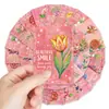 Tarjetas de Felicitación con Paisajes Florales Rosas Set de 36 Piezas, Material para Diario Estilo Ins, Decoración de Pared, Tarjetas de Recuerdo de Nuevo Diseño