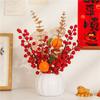 Lujo Ligero Adornos Chinos Nuevos Cubo de Calabaza Fruta de la Fortuna Fruta Roja Granada Flor Falsa Decoración de Restaurante Sala de Estar