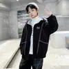 Ropa para Niños Chaqueta con Capucha Bordada de Primavera para Niños con Costuras Visibles, Niños Grandes Cárdigan con Cremallera Primavera y Otoño Dropshipping Transfronterizo