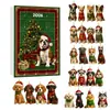 Calendario de Adviento Navideño 2026 Transfronterizo Caja Sorpresa para Amantes de Perros, Adornos para Árbol de Navidad, Decoraciones Colgantes Acrílicas