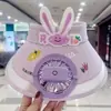 Sombrero de Sol con Ventilador Recargable de Verano para Niños y Niñas Protección Solar Anti-UV con Parte Superior Abierta Dibujos Animados