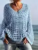 2026 Nuevo Cárdigan de Punto Hueco Sexy Protector Solar Ropa de Punto para Vacaciones Ropa de Abrigo de Primavera/Verano para Mujer Cubre-Traje de Baño para Playa
