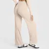 Pantalones de mujer Amazon transfronterizos, populares en Europa y América, de pierna ancha, corte holgado, realzan las caderas, adelgazantes, corte recto, para deportes, uso casual y yoga