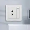 Tipo 86 Modelo de Exportação Painel de Tomada de Parede com Estrutura de Aço Single Gang 1-Way Controle Único Fabricante Tipo Embutido