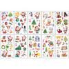 Pegatina de tatuaje navideño de dibujos animados de Año Nuevo transfronterizo para niños, regalo de campana de Papá Noel, pegatina temporal